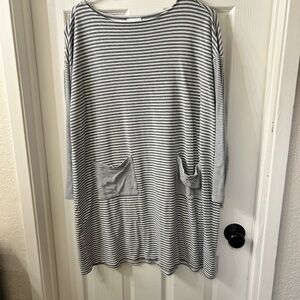 J Jill grey tunic dress plus EUC grey